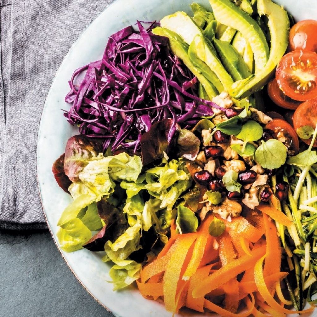 Recette d'une salade arc-en-ciel